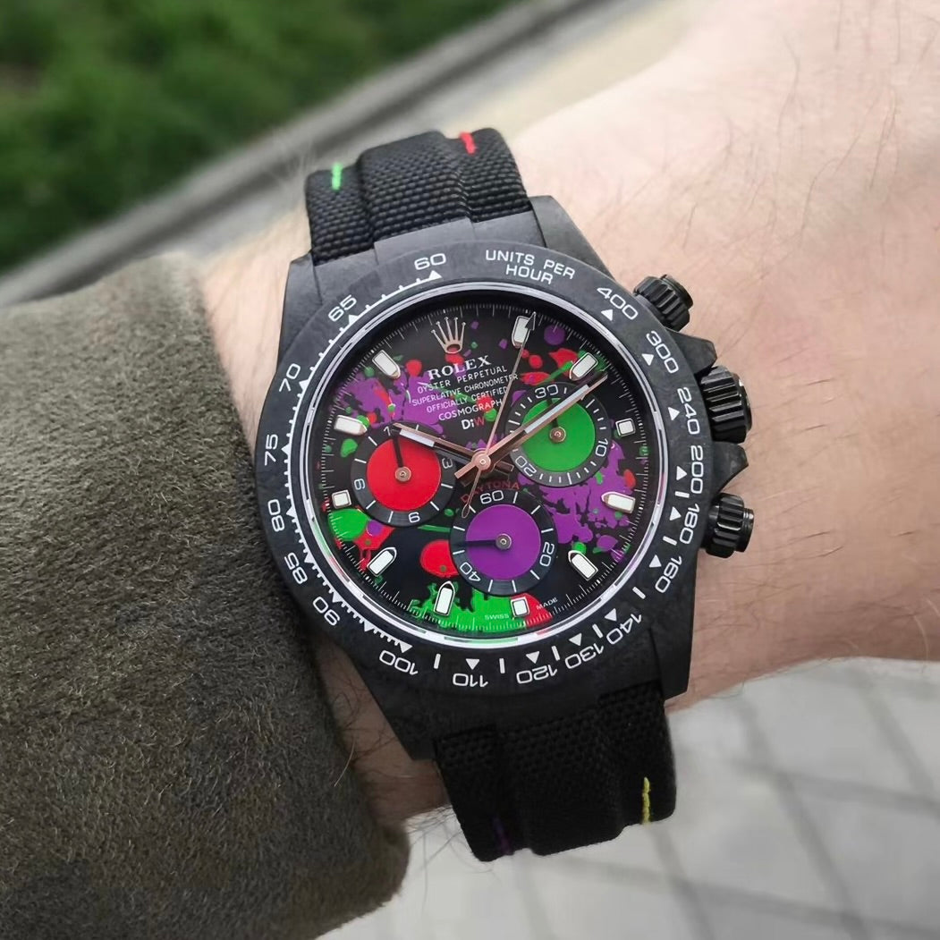 Rolex Daytona Carbon Motley WORLDTIMER - Main Image
