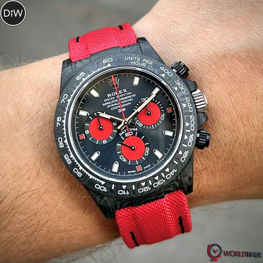 Buy Rolex DiW Daytona CARBON RED UNIQUE Online WORLDTIMER