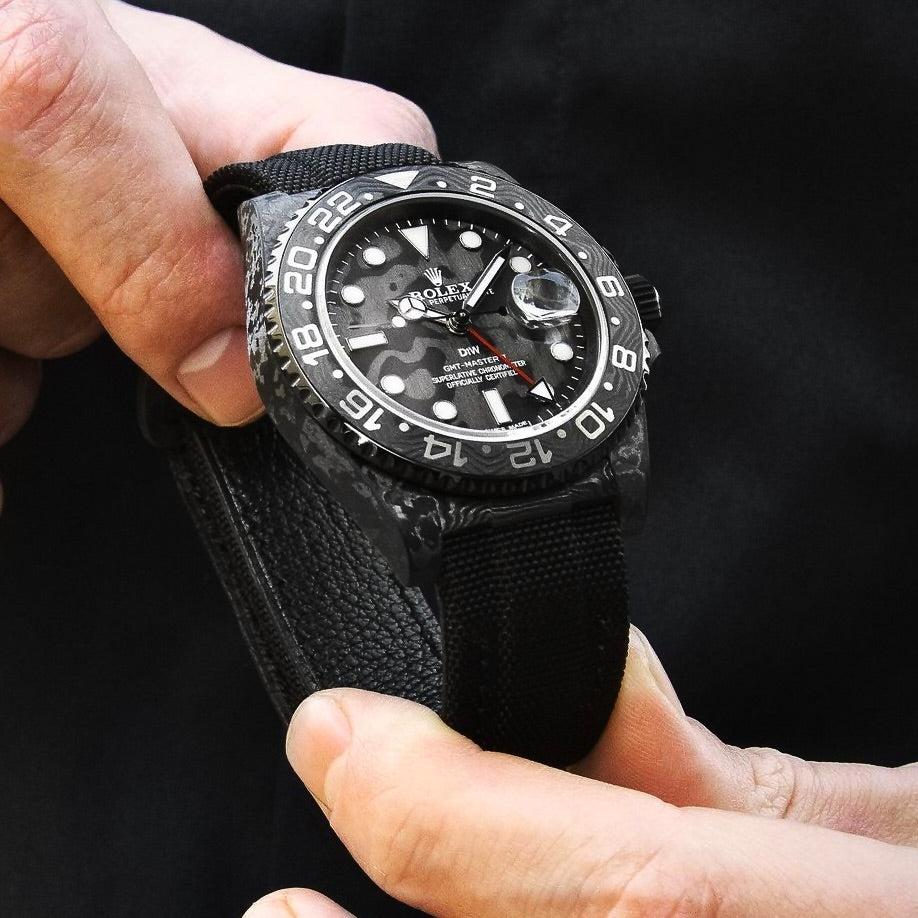 Buy NTPT Carbon DiW Rolex GMT ALL BLACK Online WORLDTIMER