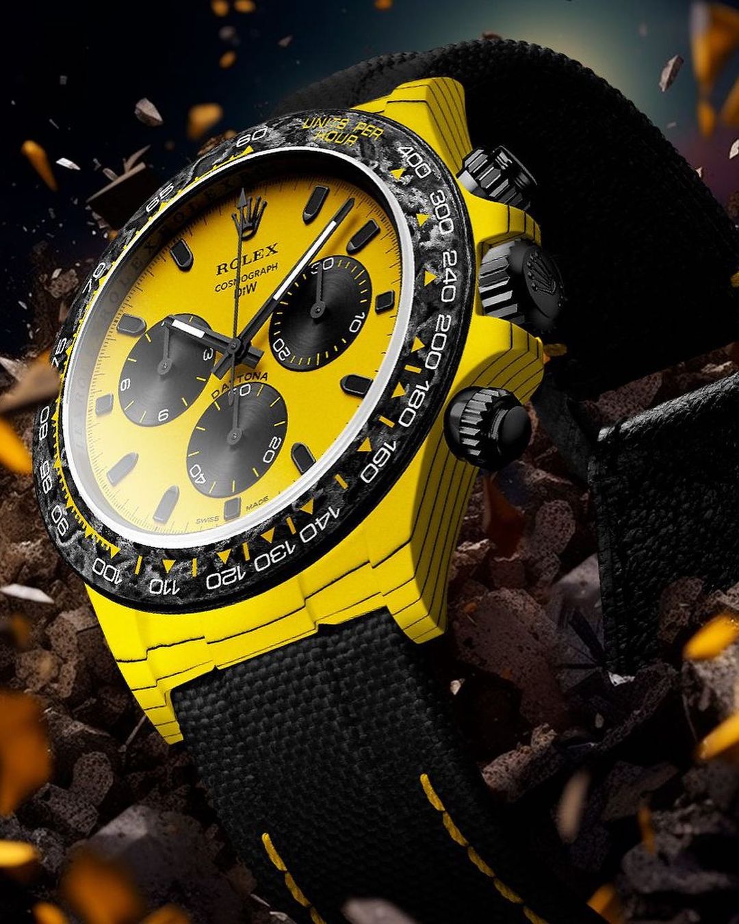 BumbleBEE RolexDiW Daytona CarboQuartz 大黃蜂 勞力士DiW 石英纖維地通拿  | WORLDTIMER