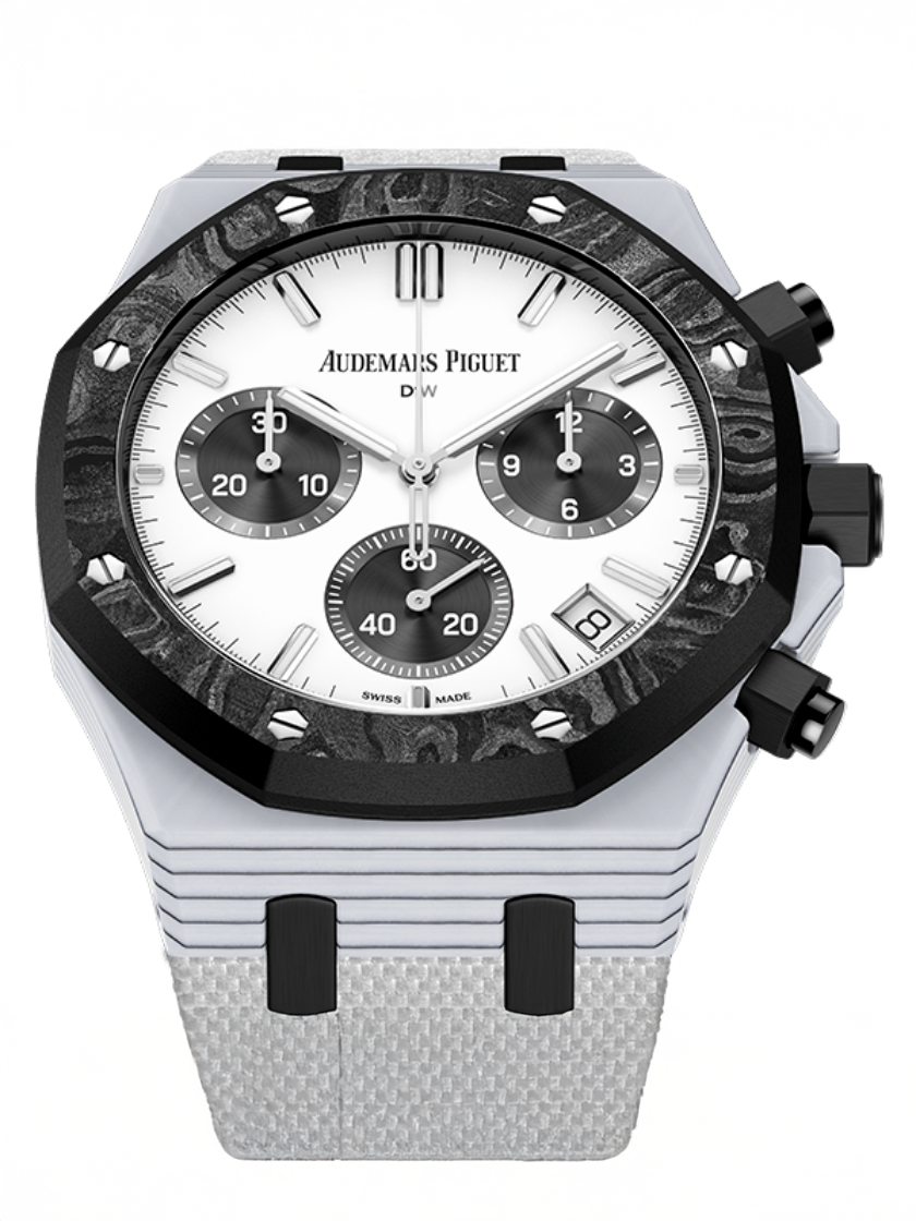 Audemars Piguet ROC 26240 CarboQuartz "BLACK & WHITE" 愛彼 皇家橡樹計時碼錶 26240 石英纖維 | WORLDTIMER
