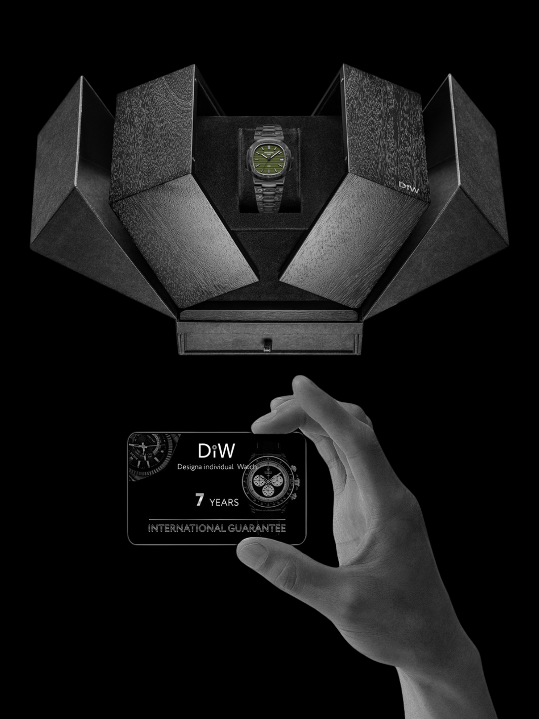 DiW Patek Philippe Nautilus 5711 BLACK GRAIL KHAKI 百達翡麗 金鷹5711 | WORLDTIMER