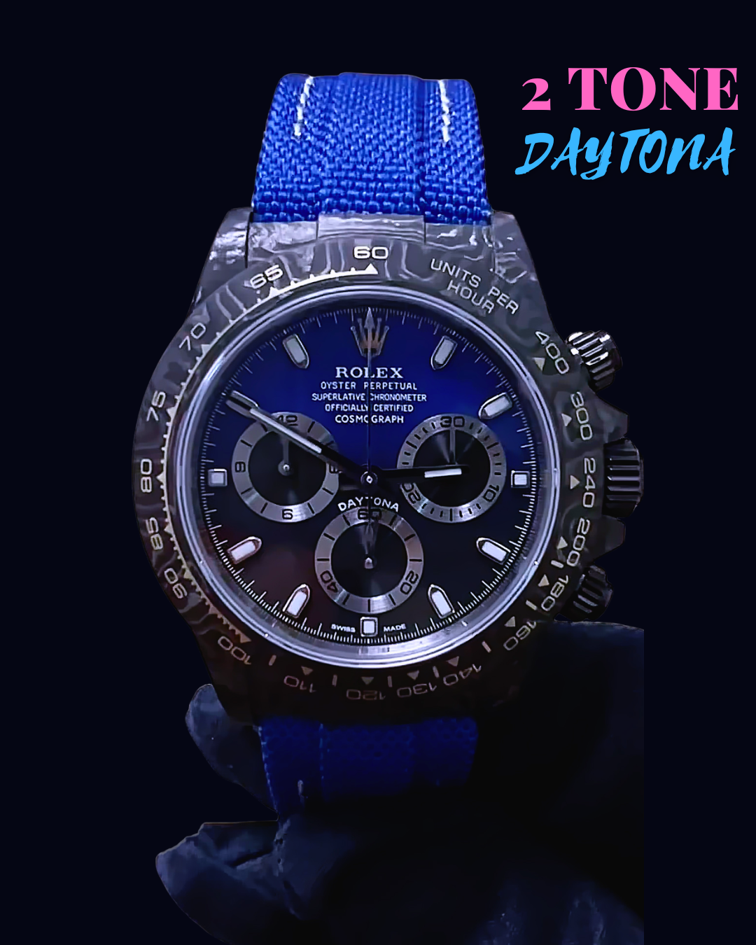 UNIQUE Two Tone Rolex Daytona【DiW】雙色錶面 勞力士DiW 碳纖維地通拿 | WORLDTIMER