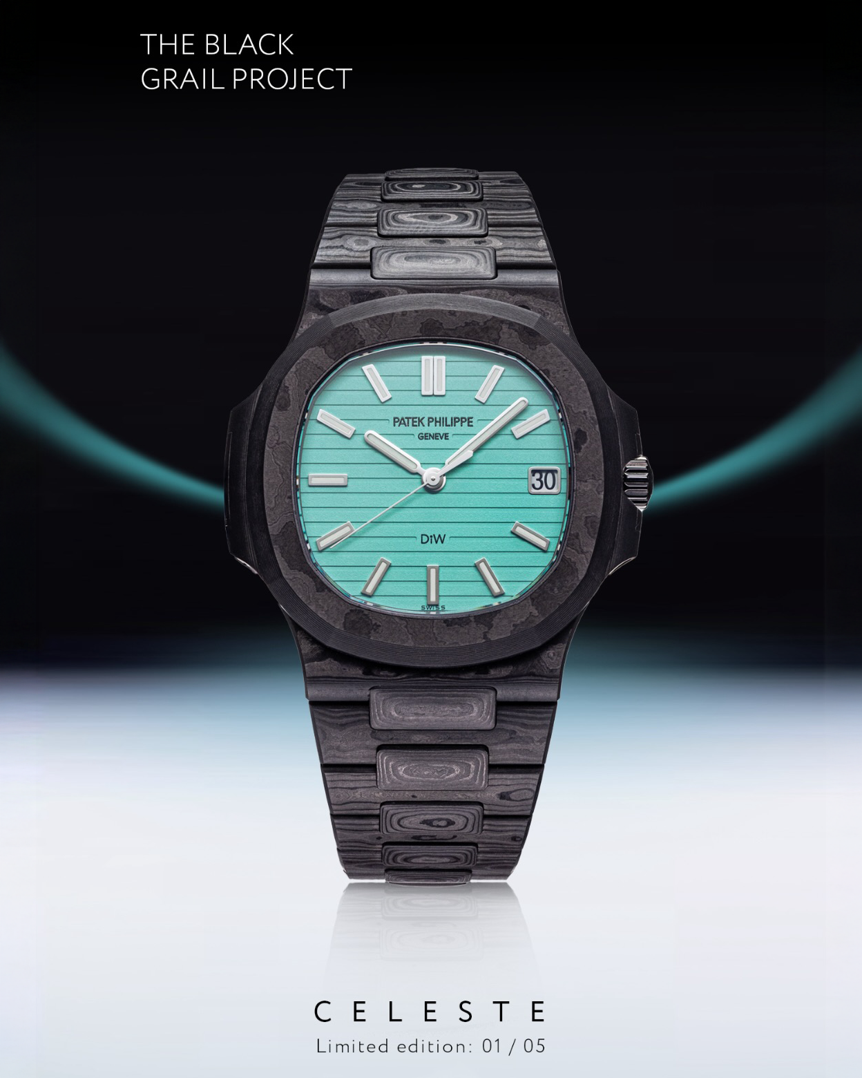 Buy DiW All Carbon Tiffany Blue Dial Nautilus 5711 Online | WORLDTIMER