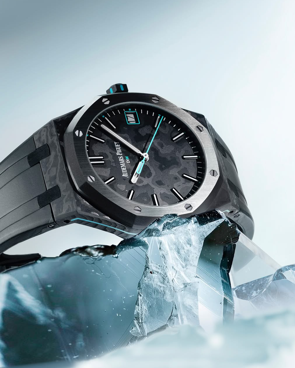 NTPT Carbon Royal Oak 15500ST DiW VOIDLINE AQUA 愛彼 皇家橡樹 15500ST | WORLDTIMER