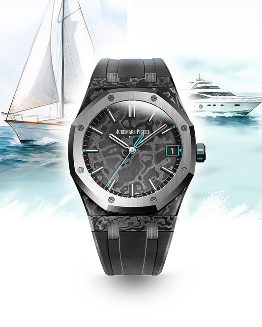 NTPT Carbon Royal Oak 15500ST DiW VOIDLINE AQUA 愛彼 皇家橡樹 15500ST | WORLDTIMER