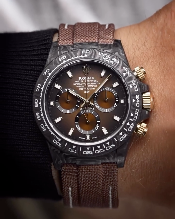 Gradient Dial Rolex Custom Daytona【DiW】漸變色表面 勞力士DiW 碳纖維地通拿 | WORLDTIMER