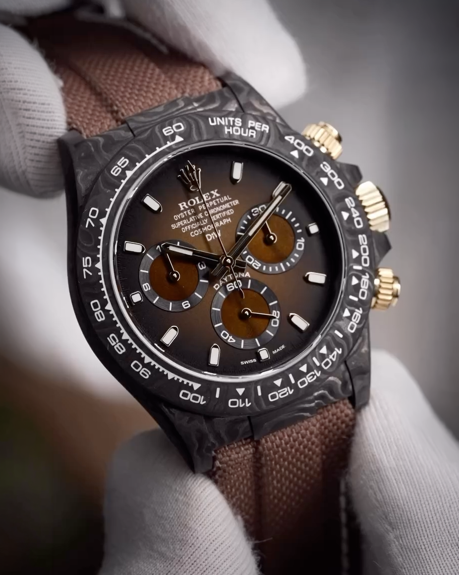 Gradient Dial Rolex Custom Daytona【DiW】漸變色表面 勞力士DiW 碳纖維地通拿 | WORLDTIMER