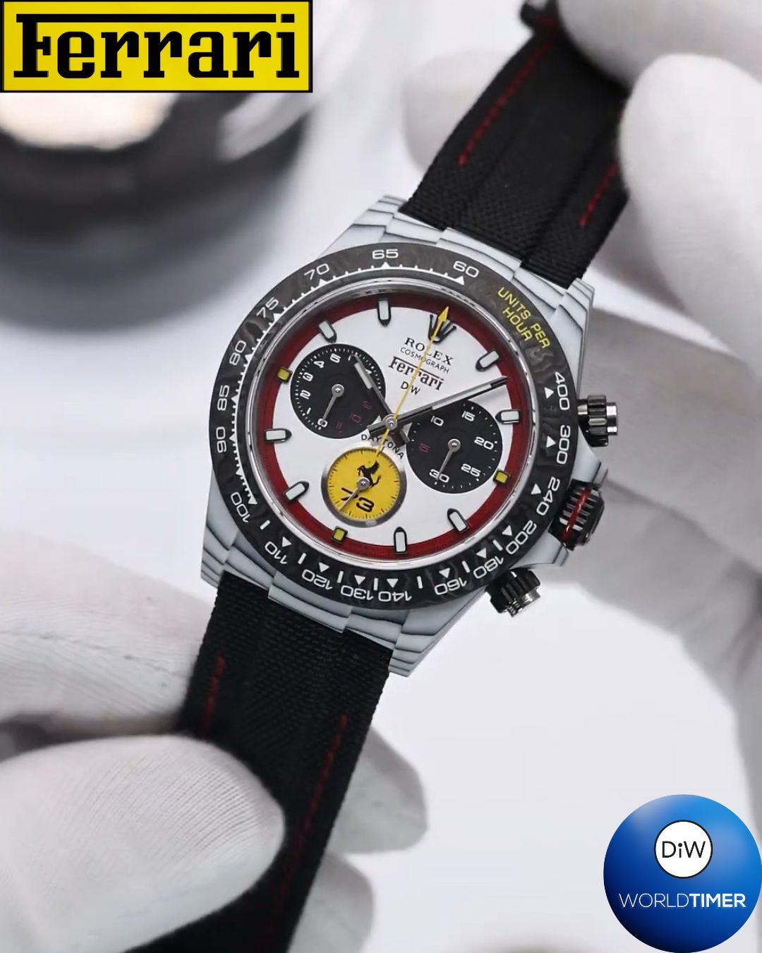 Ferrari Edition RT Rolex DiW Daytona 獨一無二勞力士 DiW地通拿 | WORLDTIMER