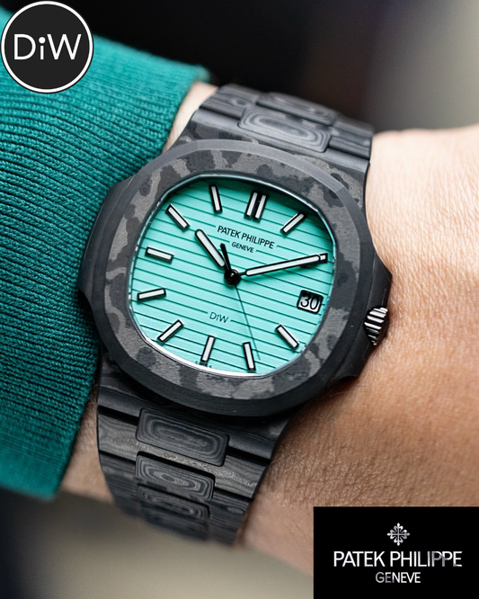 DiW All Carbon Tiffany Blue Nautilus 5711 CELESTE 全碳纖維 蒂芙尼鸚鵡螺5711  | WORLDTIMER