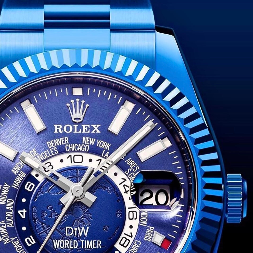 DiW Rolex Sky Dweller BLUE DLC 326934 | WORLDTIMER