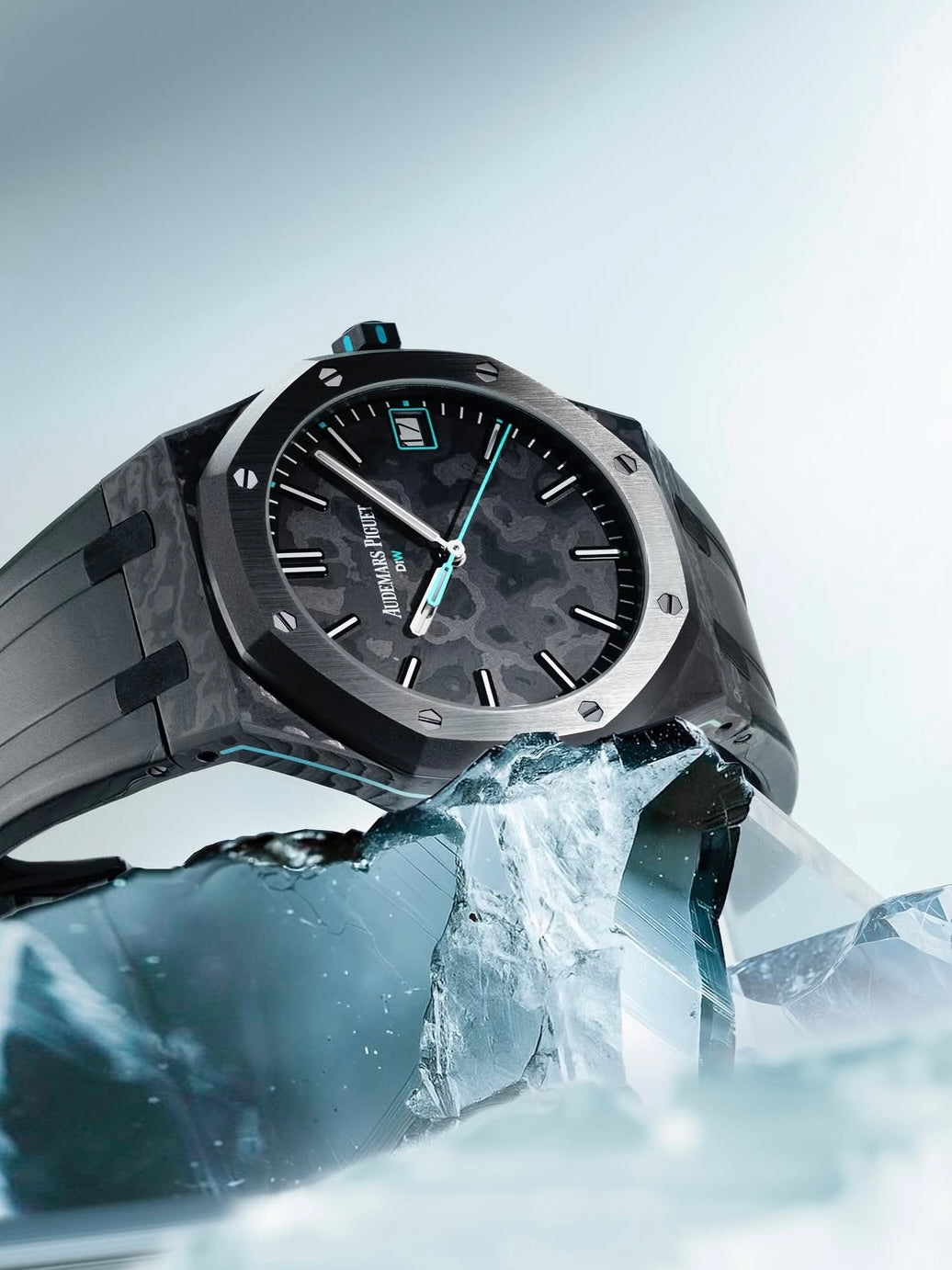 NTPT Carbon Royal Oak 15500ST DiW VOIDLINE AQUA 愛彼 皇家橡樹 15500ST | WORLDTIMER