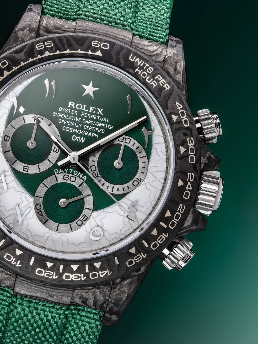 DiW Rolex Graphite Daytona RAMADAN 40mm 勞力士碳纖維 DiW地通拿 | WORLDTIMER