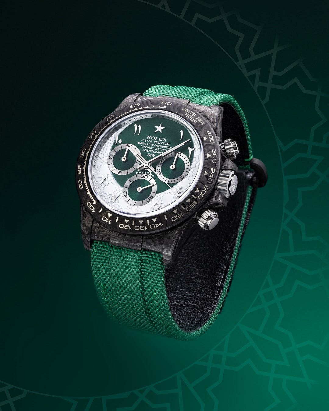 DiW Rolex Graphite Daytona RAMADAN 40mm 勞力士碳纖維 DiW地通拿 | WORLDTIMER