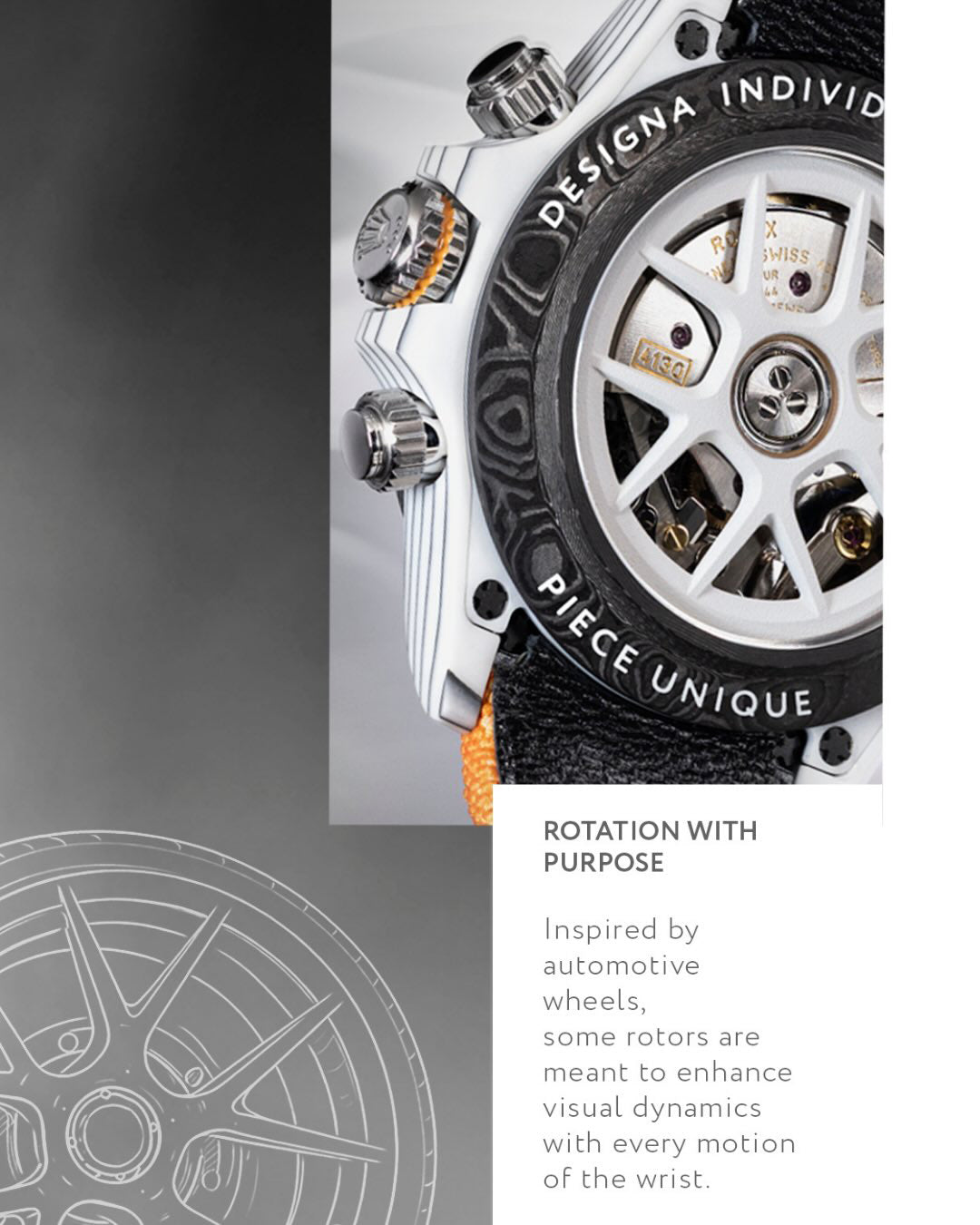 MOTORSPORT Inspired Rolex Daytona DiW CarboQuartz 獨一無二賽車運動靈感 勞力士DiW 石英纖維地通拿 | WORLDTIMER