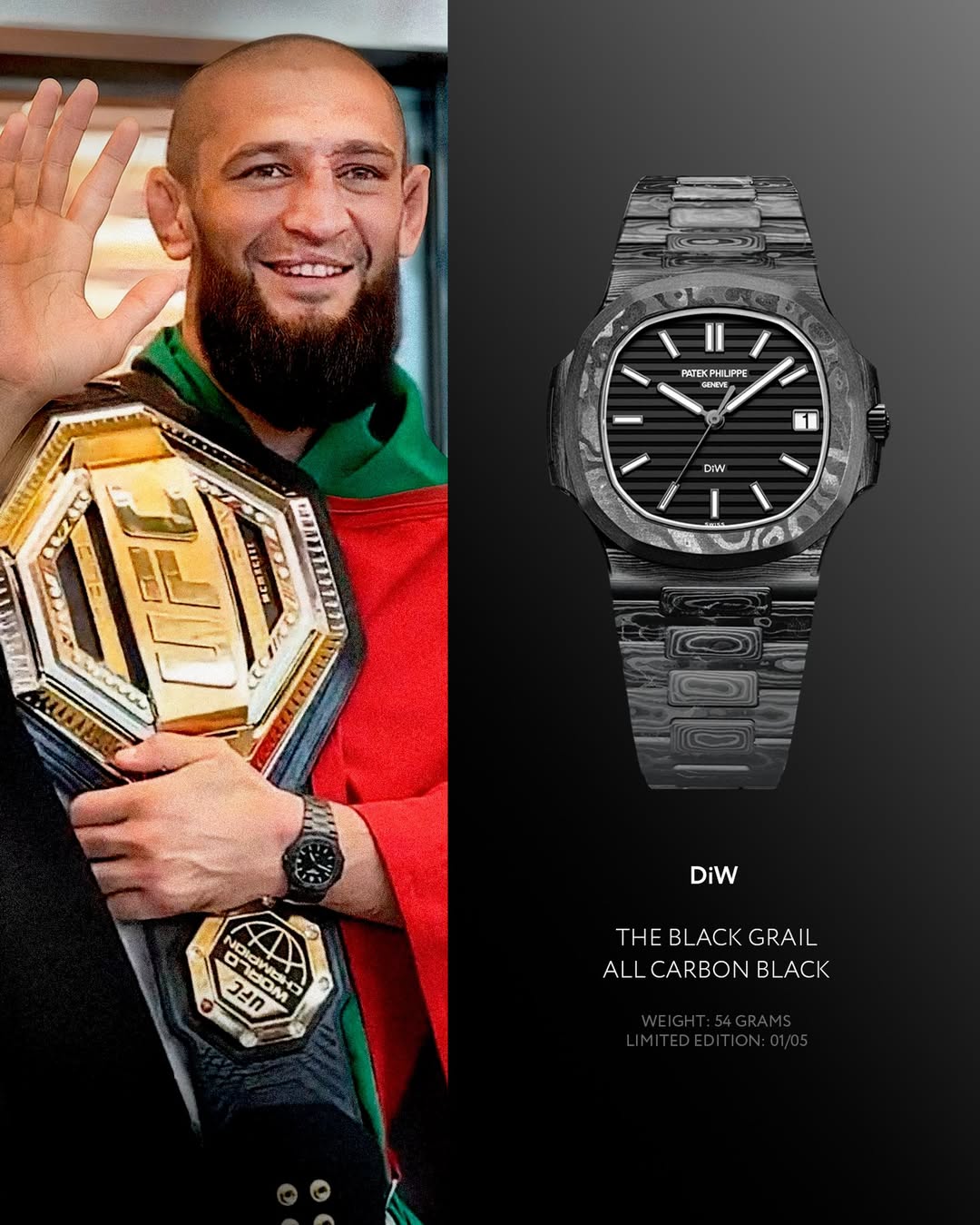 Patek Philippe Nautilus DiW "ALL CARBON BLACK" Black Grail Project | WORLDTIMER