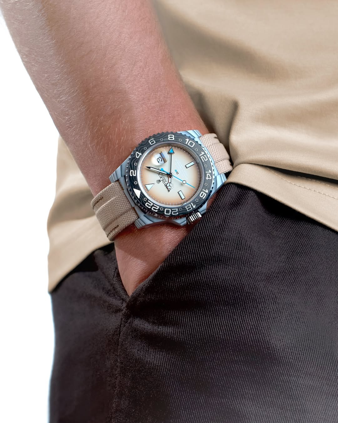 DiW Rolex GMT Master SAVANNA 勞力士 格林尼治型II 40毫米訂製腕錶 | WORLDTIMER