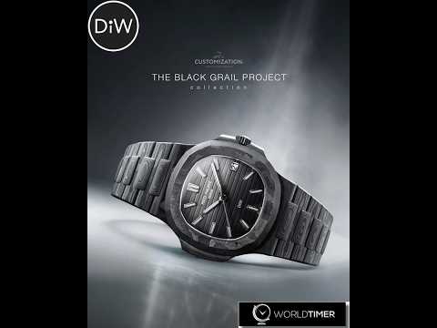 DiW Patek Nautilus BLACK GRAIL DIAMOND MARKERS 百達翡麗Nautilus 金鷹5711 全碳纖維鑽石刻度 | WORLDTIMER