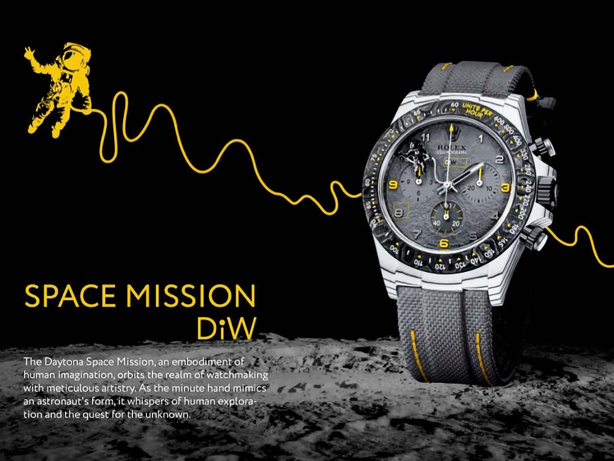 DiW Rolex Daytona "SPACE MISSION" In Quartz Fiber | WORLDTIMER