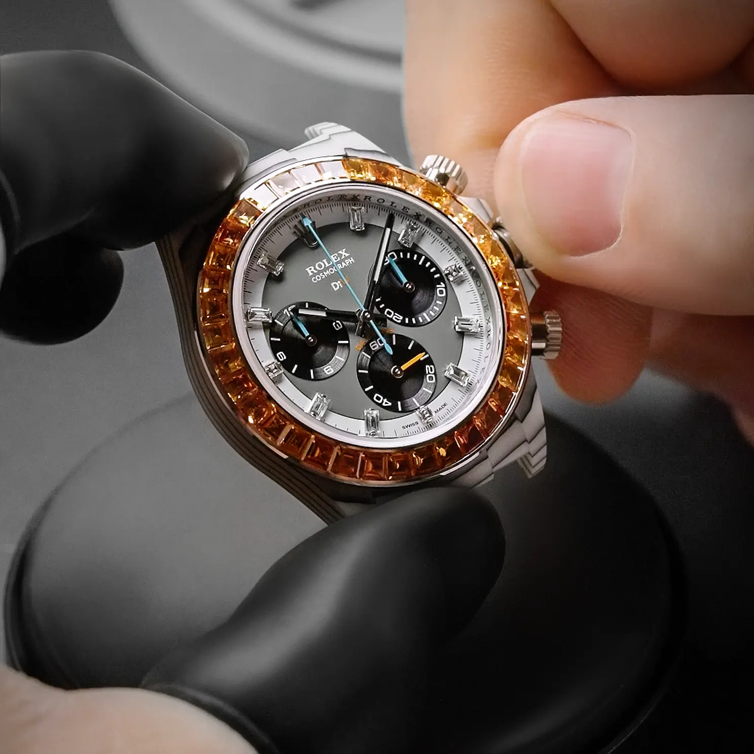 UNIQUE DiW Rolex Rainbow Daytona "DESERT EAGLE RAINBOW" 劳力士DiW 迪通拿彩虹圈 | WORLDTIMER