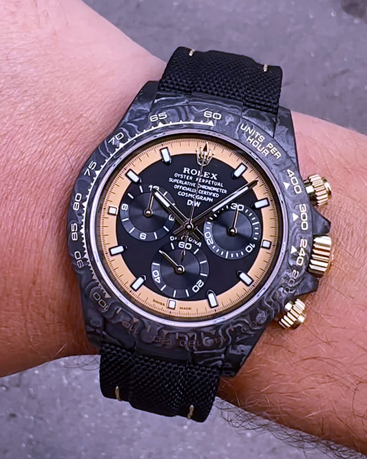 NTPT Carbon Rolex DiW Daytona CREAM INVERT GOLD 勞力士地通拿 DiW | WORLDTIMER