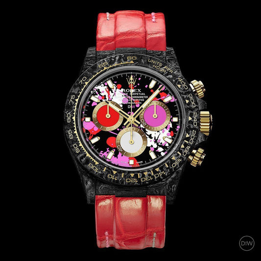 NTPT Carbon Rolex DiW Daytona MOTLEY RED 勞力士 地通拿 DiW | WORLDTIMER